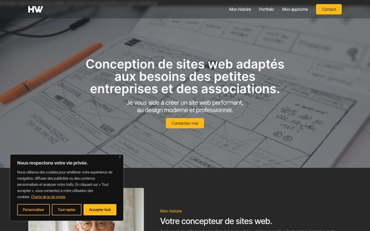 Screenshot of hubertwagelmans.com
