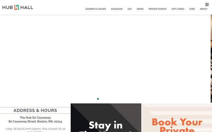 Screenshot of hubhallboston.com