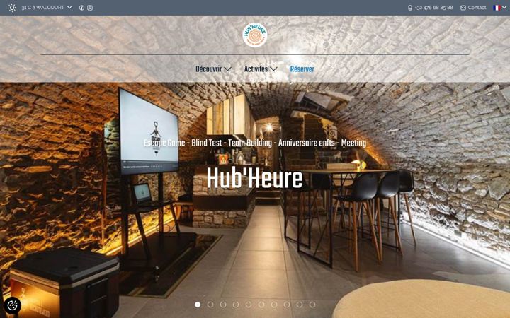Screenshot of hubheure.be