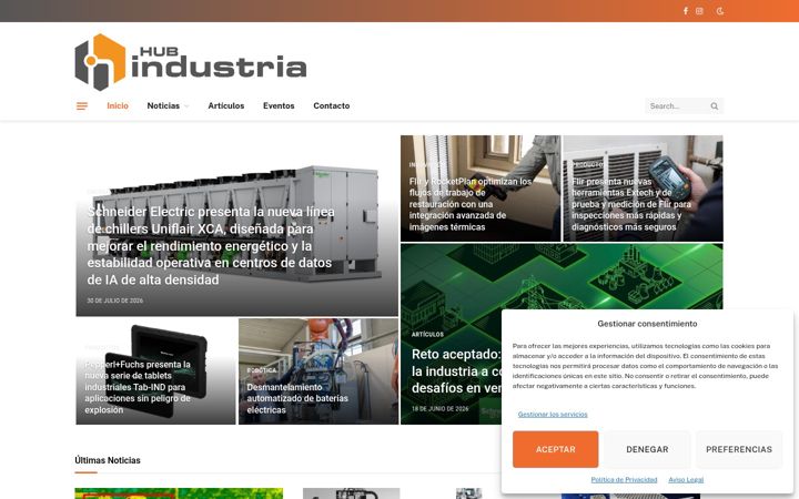 Screenshot of hubindustria.com