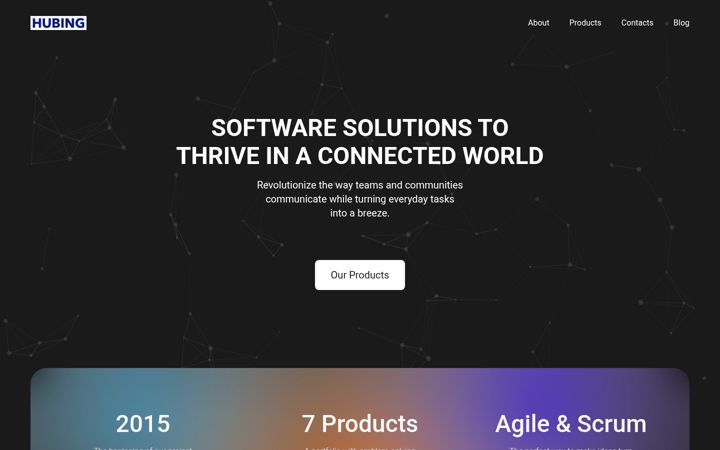 Screenshot of hubing.solutions