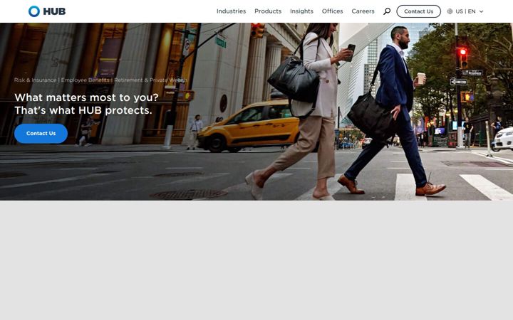 Screenshot of hubinternational.com