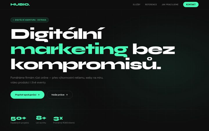 Screenshot of hubio.cz