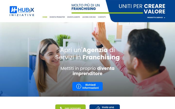 Screenshot of hubixiniziative.it