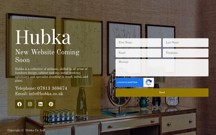 Screenshot of hubka.co.uk