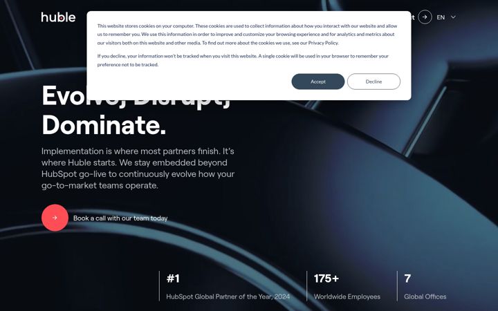 Screenshot of hubledigital.com