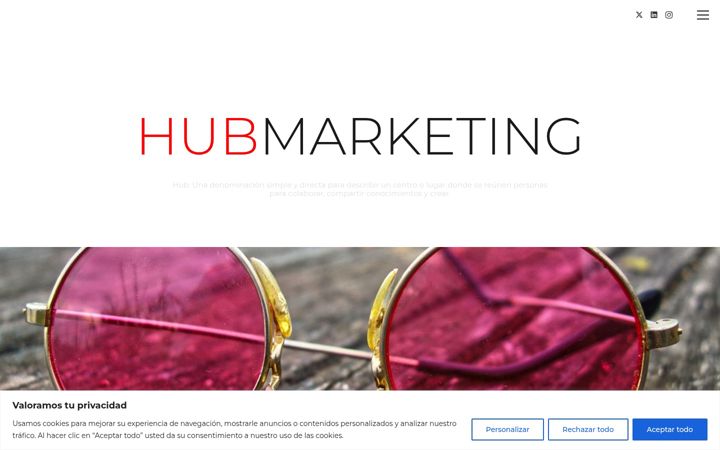 Screenshot of hubmarketing.es