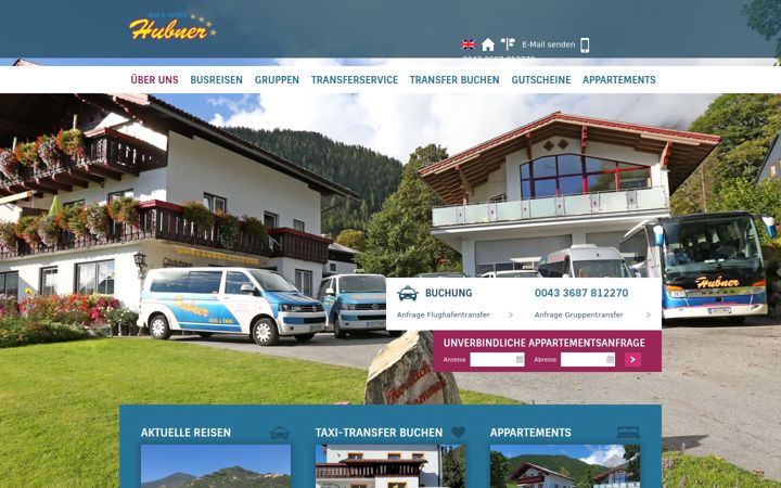 Screenshot of hubner-reisen.at