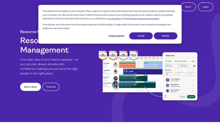 Screenshot of hubplanner.com