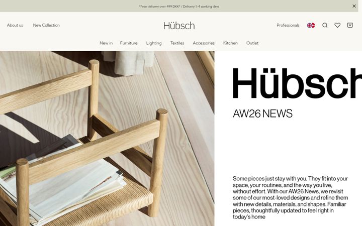 Screenshot of hubsch-interior.com