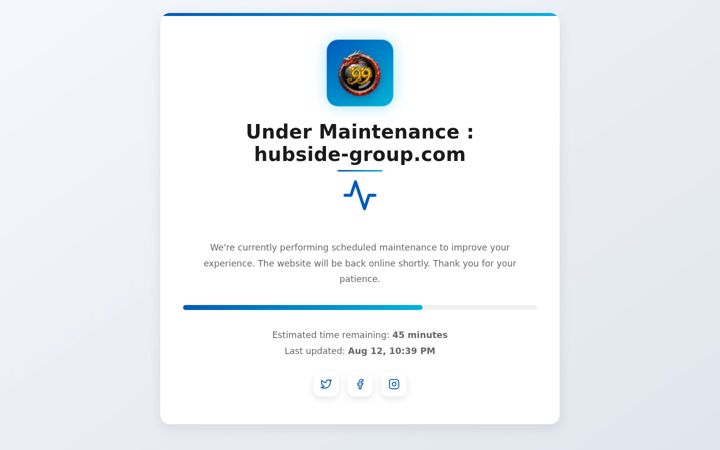Screenshot of hubside-group.com