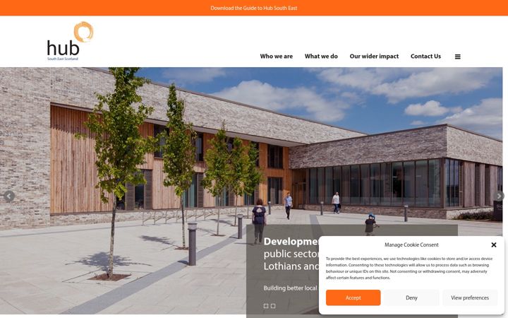 Screenshot of hubsoutheastscotland.co.uk