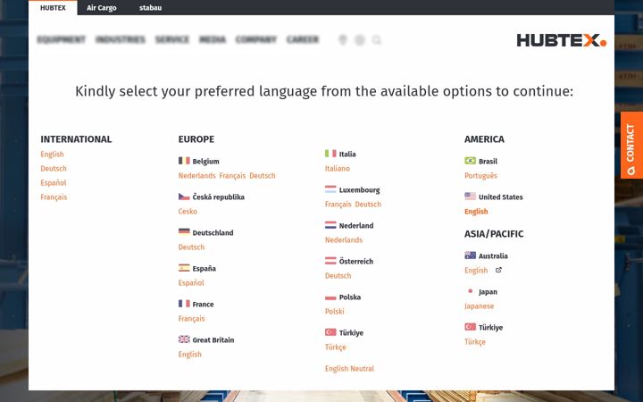 Screenshot of hubtex.com