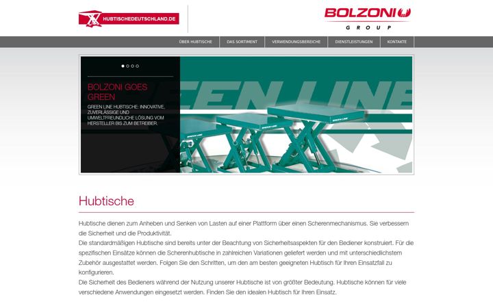 Screenshot of hubtischedeutschland.de