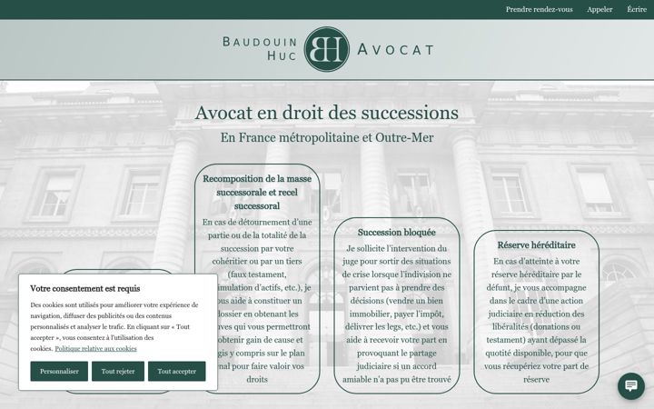 Screenshot of huc-avocat.fr