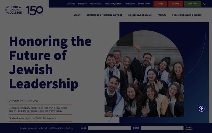 Screenshot of huc.edu