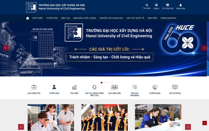 Screenshot di huce.edu.vn
