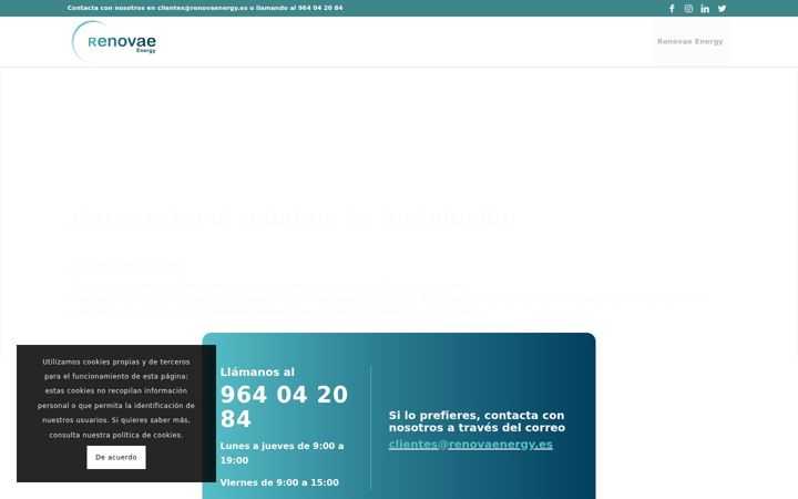 Screenshot of huchasolar.es