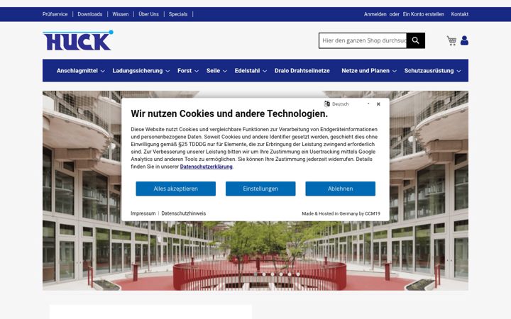 Screenshot of huck-gmbh.de