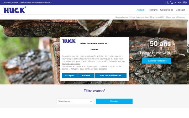 Screenshot of huck-sarl.com