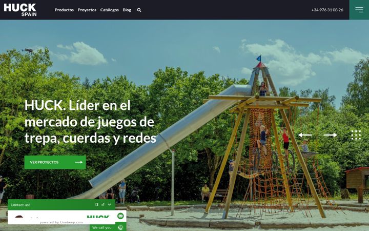 Screenshot of huck-spain.net