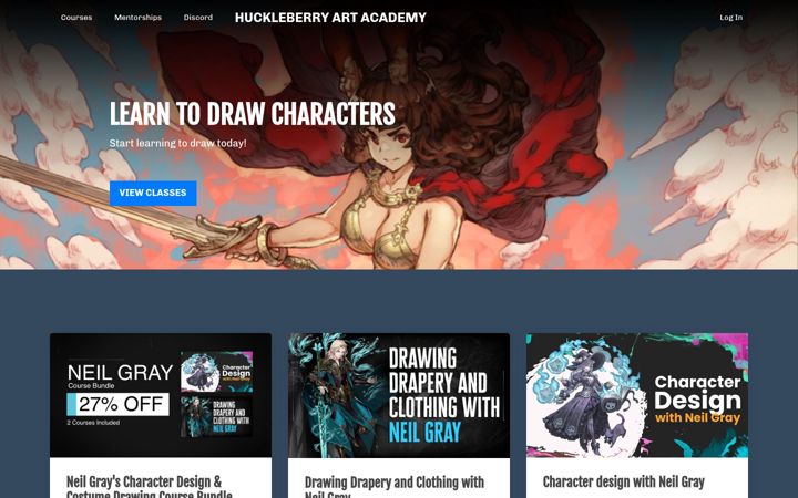 Screenshot of huckleberry.art