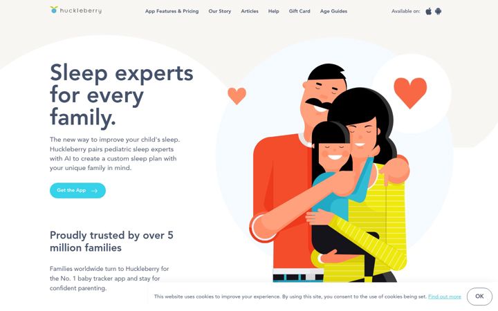 Screenshot of huckleberrycare.com