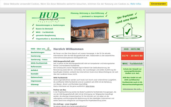 Screenshot of hud-bau.de