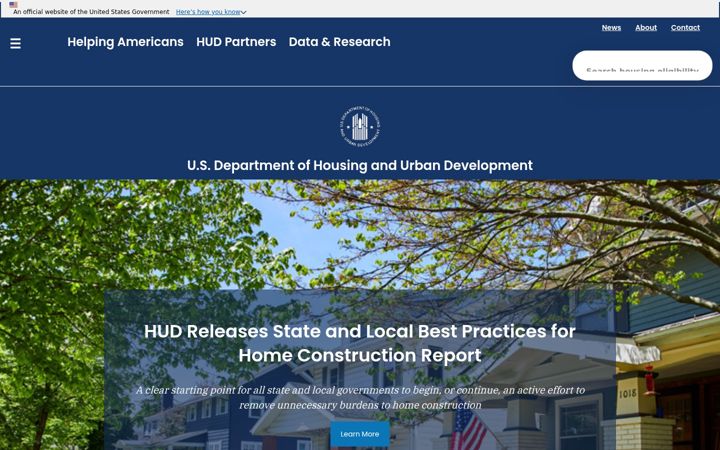 Screenshot ta' hud.gov