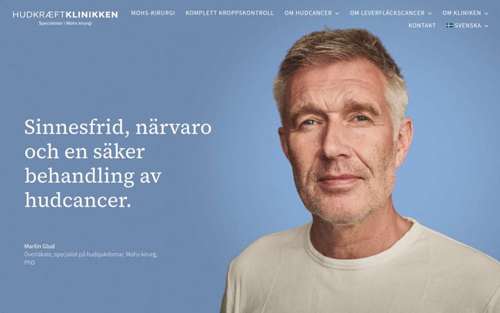Screenshot of hudcancerkliniken.se