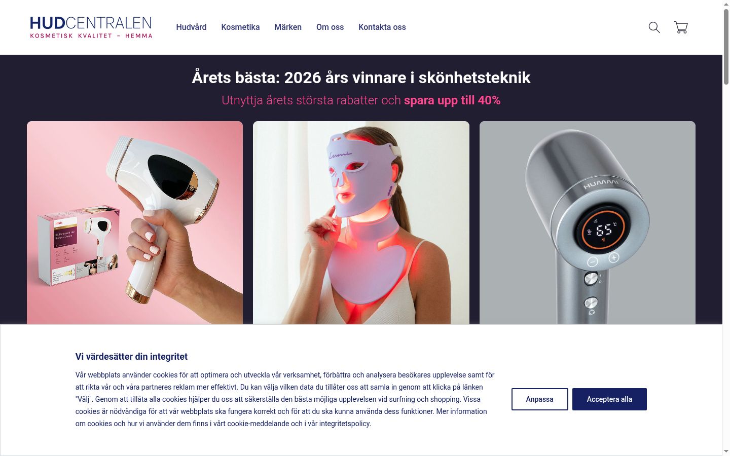 Sutikimo reklamjuostės, rodytos prieš bet kokią sąveiką, ekrano kopija