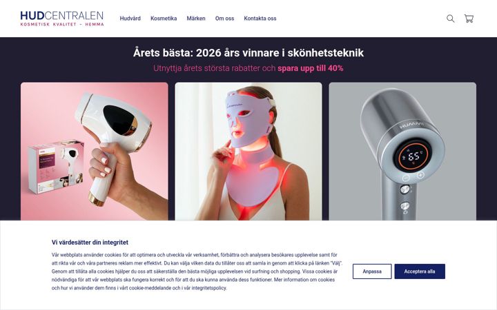 Screenshot of hudcentralen.se