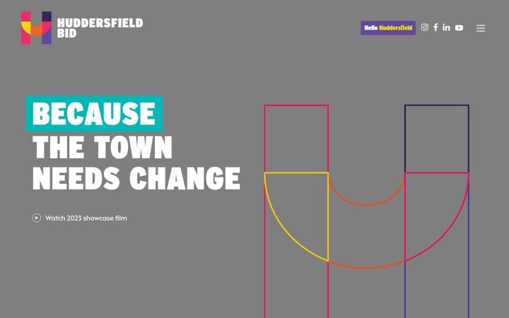 Screenshot of huddersfieldbid.co.uk