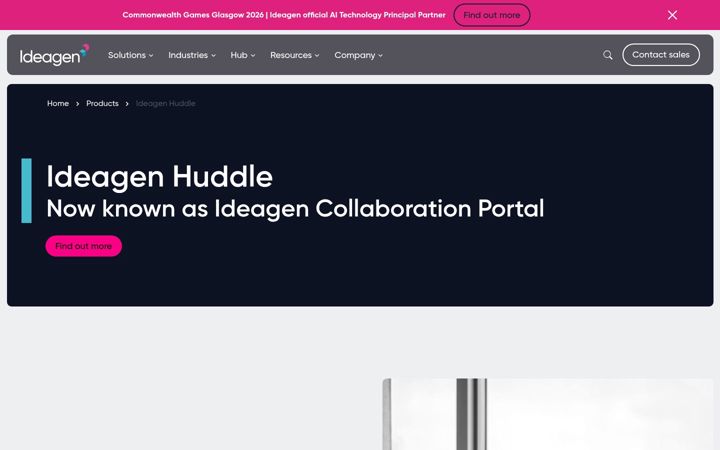 Screenshot of huddle.com