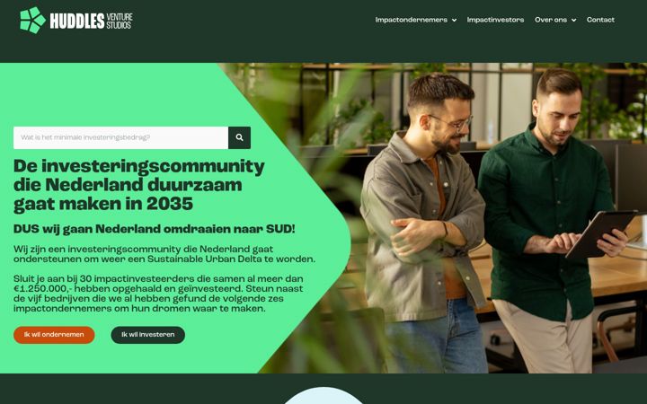 Screenshot of huddles.com