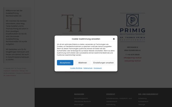 Screenshot of hudelist-primig.at
