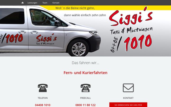 Screenshot of huder-taxi.de