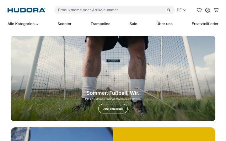 Screenshot του hudora.de
