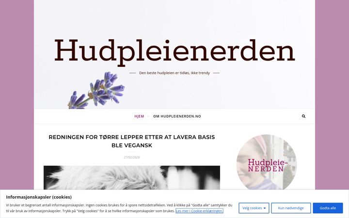 Screenshot of hudpleienerden.no