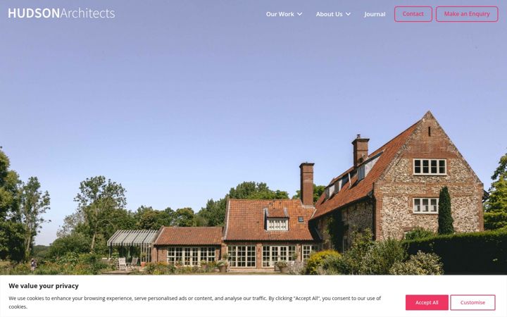 Screenshot of hudsonarchitects.co.uk