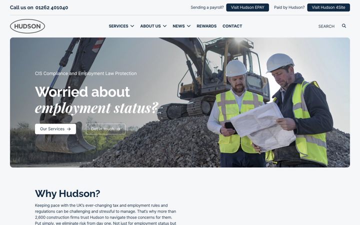 Screenshot of hudsoncontract.co.uk