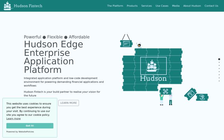 Screenshot of hudsonfintech.com
