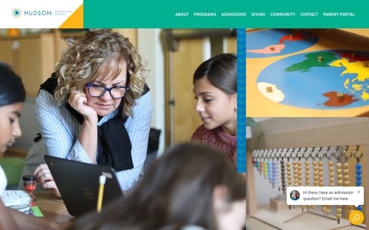 Screenshot of hudsonmontessori.org