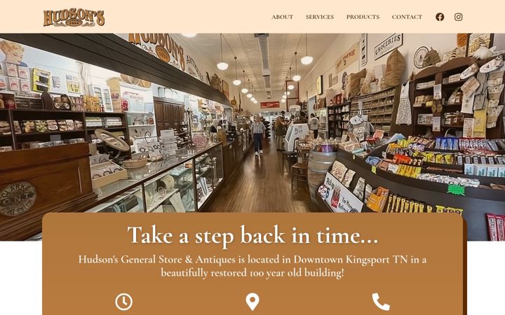 Screenshot of hudsonsgeneralstorekingsport.com