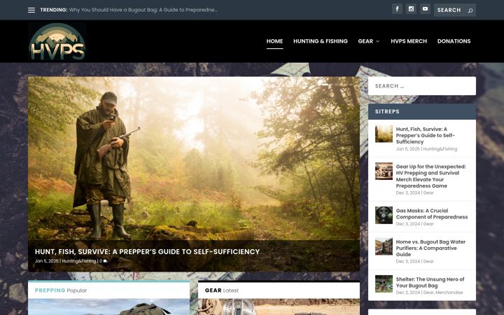 Screenshot of hudsonvalleypreppingandsurvival.com
