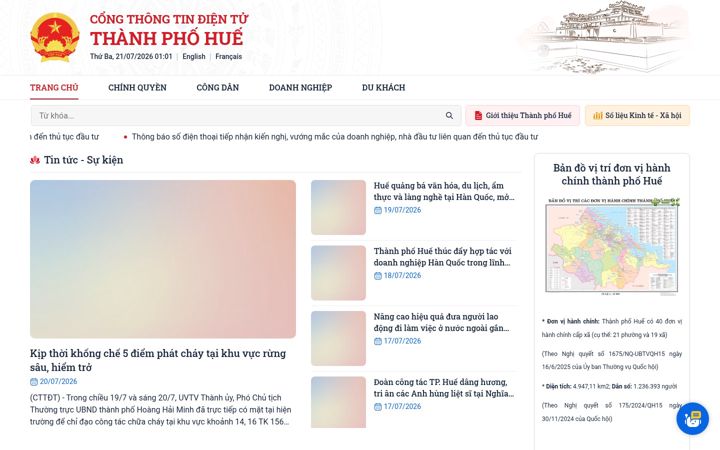 Screenshot of hue.gov.vn