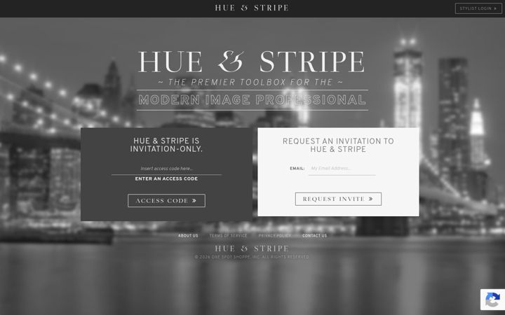 Screenshot of hueandstripe.com