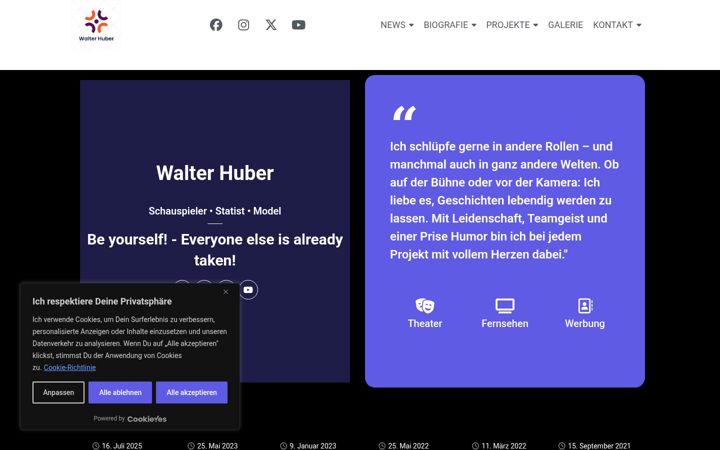 Screenshot of huebe.info