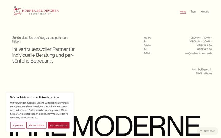 Screenshot of huebner-ludescher.de