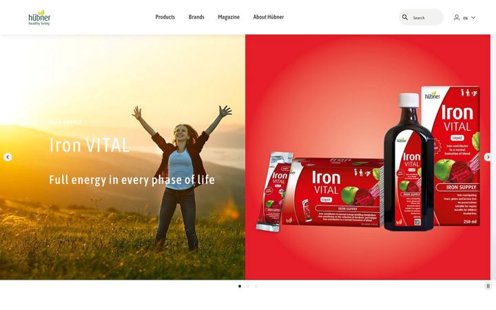Screenshot of huebner-vital.com